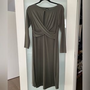 Olive green knee length maternity dress size medium